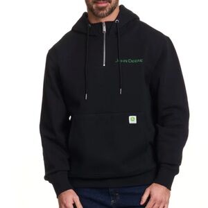 John Deere Men's Quarter Zip Hoodie Size S L